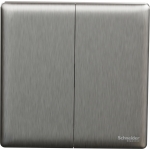 Schneider Electric 施耐德電氣 NUX32_2_SS UNICA X 16AX 250V~ 雙位雙控開關掣 (炫星銀)